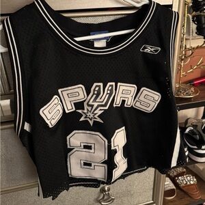Reebok Black and White Spurs Jersey